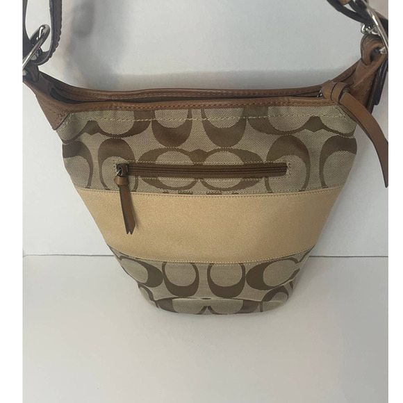 COACH Signature Rugby Duffle Bucket Bag 13362 - Picture 7 of 10